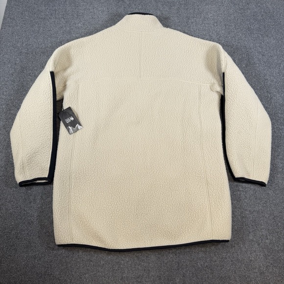Mountain Hardwear HiCamp‎ Fleece Jacket Womens Medium Cream White Long Full Zip - Picture 2 of 11